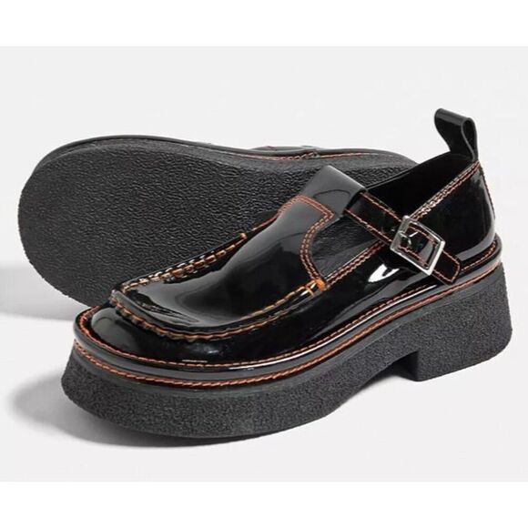 E8 By Miista Cathy Black Patent Brogues NWOB Size 40/8 1/2 - Picture 2 of 9
